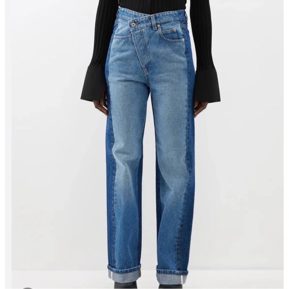 Loewe Two-Tone Blue Straight-Leg Jeans